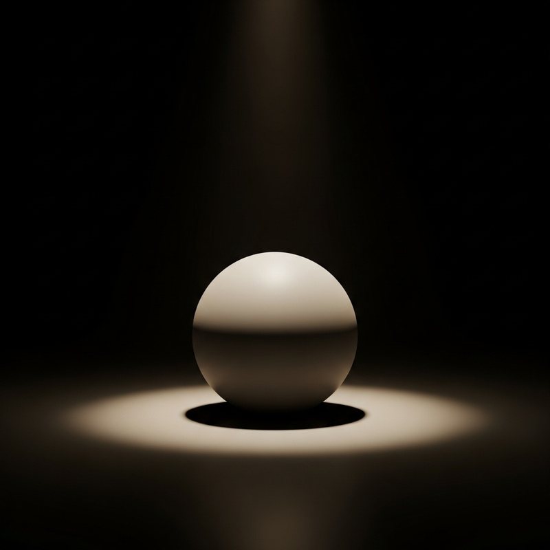 Black with a spotlight