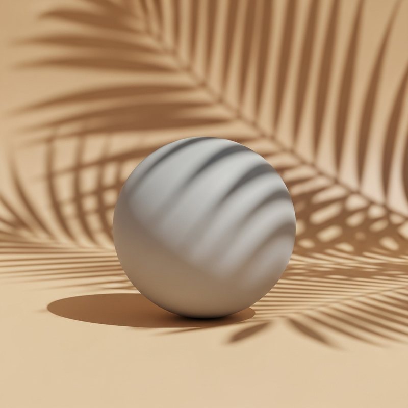 Palm leaf shadow