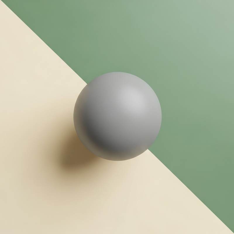 Green and cream on a diagonal