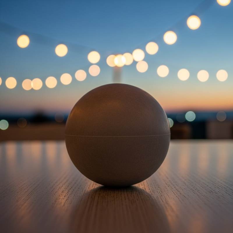 Terrace with string lights