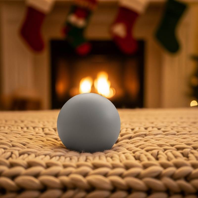 By the fireplace