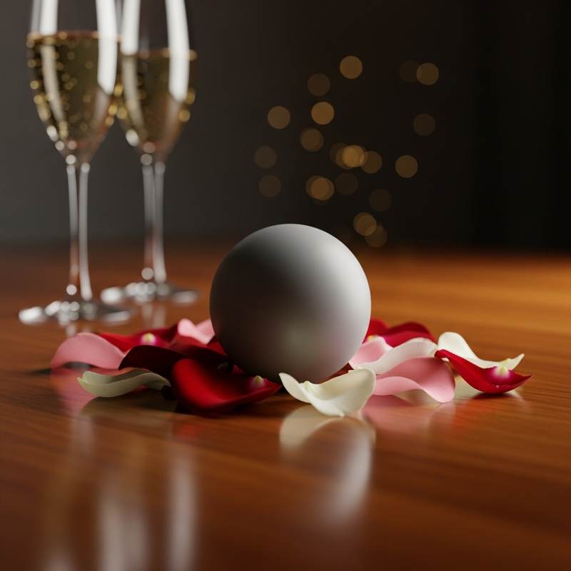 Champagne and petals